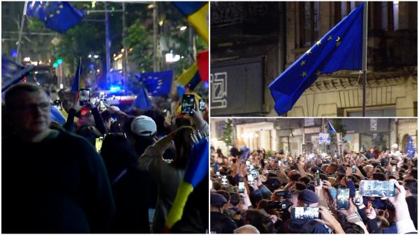 Val de bucurie pe străzile din Capitală, după victoria lui Nicușor Dan: "Avem preşedinte!"