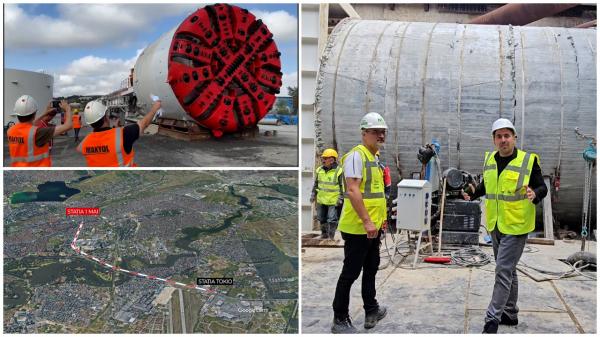 Imagini exclusive: al doilea utilaj, "Sfânta Ana", a început săpăturile la metroul spre Otopeni