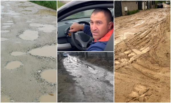 "E praf!" Cartierul Bordei din Craiova, o baie de nămol. Oamenii aşteaptă de ani de zile asfaltarea străzilor