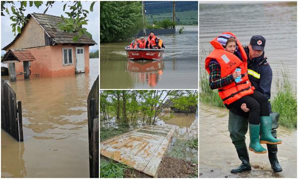 A plouat în 7 zile cât pentru 2 luni şi jumătate. Puhoaiele au făcut prăpăd în Transilvania: "Stăm în apă!"