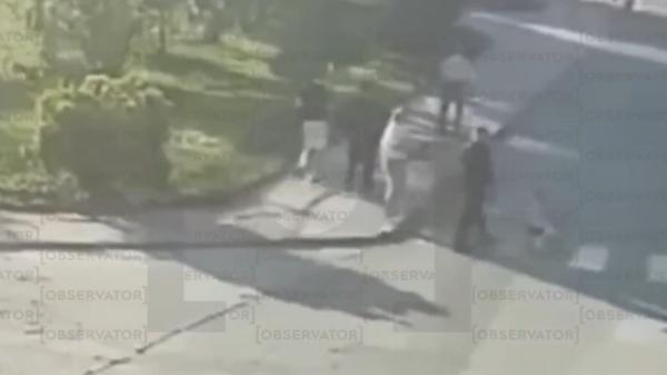 Momentul în care Teodora Marcu este împuşcată mortal de fostul iubit. Era însărcinată în 4 luni