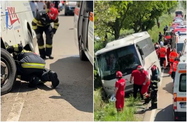 Cum s-a produs accidentul cu autocarul din Botoșani: "Ne-am trezit în şanţ, altceva nu ştiu"