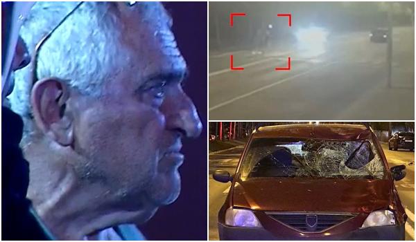 Momentul în care doi soţi sunt spulberaţi pe o trecere din Capitală. Bărbatul a fost târât zeci de metri