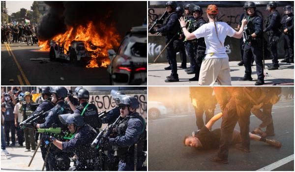 Haos în Los Angeles. Trump cere arestarea protestatarilor cu mască şi trimiterea soldaţilor pe stradă