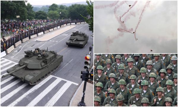 Tancuri pe străzile din Washington, pentru prima dată în ultimii 30 de ani. Paradă militară de Ziua Armatei