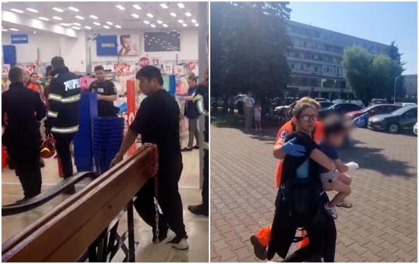 Un copil de 3 ani și-a prins mâna în scara rulantă dintr-un mall din Baia Mare. A ajuns la spital cu fractură