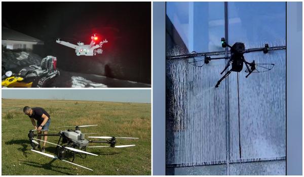 Dronele, folosite în loc de tractoare, alpinişti utilitari sau chiar salvatori montani