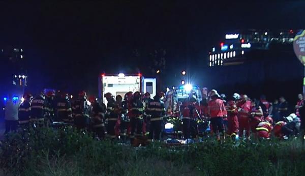 Intervenție de amploare în Gara Basarab, după simularea unui accident feroviar major, cu 50 de victime