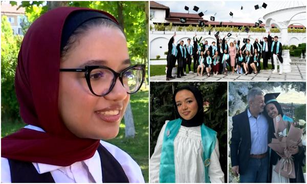 O adolescentă din Gaza a luat BAC-ul în Gorj cu medie mare, după 2 ani în România. Profesorii, impresionați