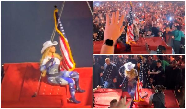 Beyonce, la un pas de tragedie în timpul unui show. Maşina "zburătoare" în care se afla a cedat parţial în aer