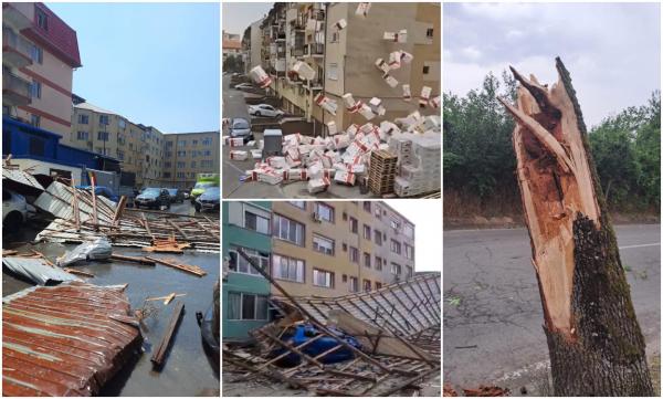 "A fost ceva groaznic!" Furtunile au făcut ravagii în ţară. În Satu Mare, multe blocuri au rămas fără acoperiș