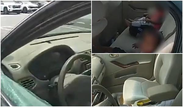 Doi copii, abandonaţi într-o maşină încinsă de tatăl lor. Au fost salvaţi de o femeie care i-a auzit plângând