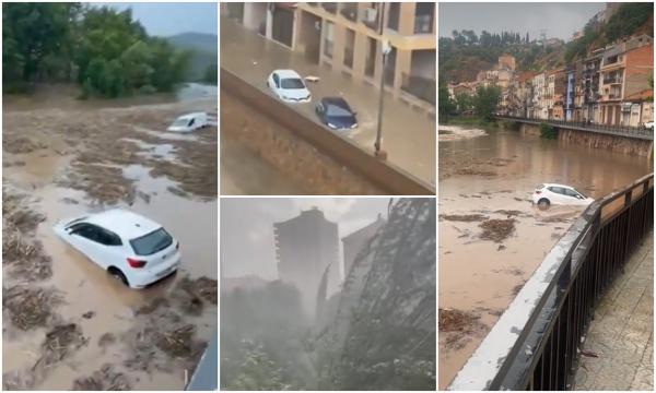 Potop în Spania. O furtună devastatoare a adus într-o oră peste 130 de litri de apă pe metru pătrat