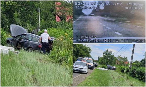 Şoferiţă vitezomană, urmărire cu poliţia după ce a fost surprinsă "zburând" cu aproape 200 km/h, în Botoşani