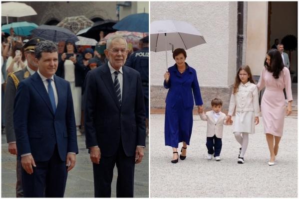 Președintele Nicușor Dan, în premieră cu partenera și copiii la vizita din Austria