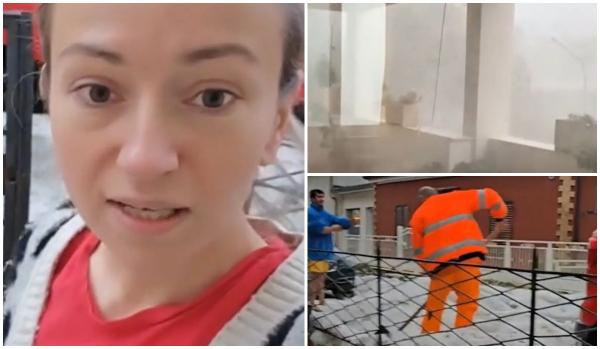 "Nu am văzut în 13 ani de Italia un aşa fenomen". O româncă a surprins dezastrul lăsat de o furtună violentă