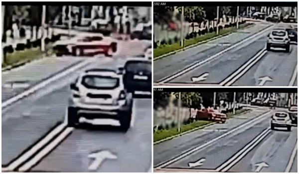 Momentul când şoferul din Alba pierde controlul volanului şi spulberă două femei pe trotuar