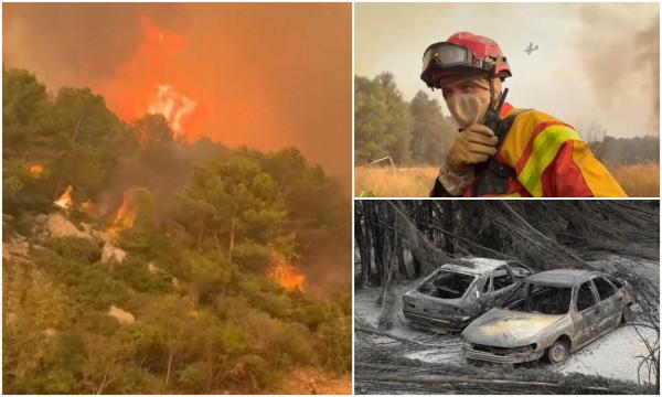 Un incendiu uriaș, cel mai puternic din 1949, face dezastru în Franța: un mort, 3 dispăruți și 13 răniți