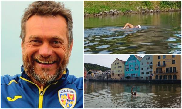 Avram Iancu a traversat Europa înot, pe ruta Rin-Main-Dunăre: 4.448 km în 40 de zile, fără costum de neopren