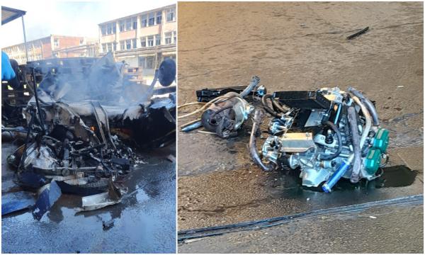 Filmul tragediei din Arad, unde un avion de mici dimensiuni s-a prăbușit în curtea fabricii de vagoane Astra