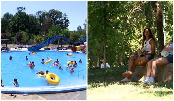 Cum se feresc românii de caniculă. În parc sau la piscină, oamenii caută soluţii ingenioase şi relaxante