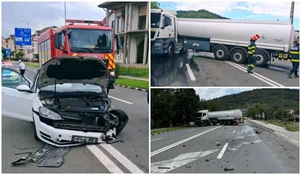 Femei spulberate de un TIR în Haţeg, după ce una dintre ele a pierdut controlul volanului