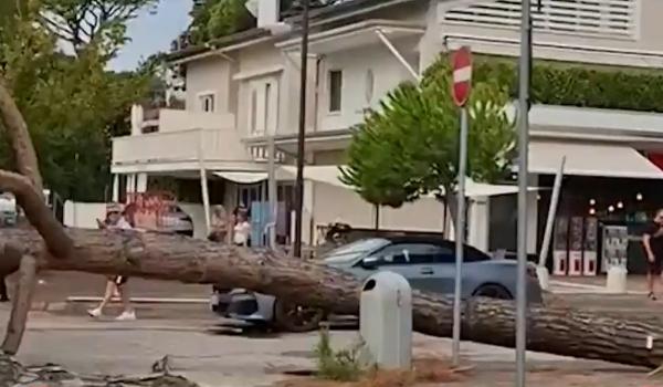 O furtună violentă a făcut prăpăd în nordul Italiei. Circulaţia rutieră şi cea feroviară au fost afectate