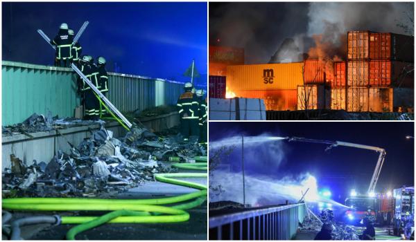 Incendiu cu explozii în lanţ la un depozit din Hamburg. 3 răniţi după ce bucăţi de metal au ajuns pe şosea