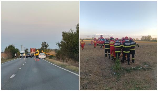 Doi copii răniți grav, după ce un şofer a lovit o maşină condusă de un tânăr de 19 ani în Prahova