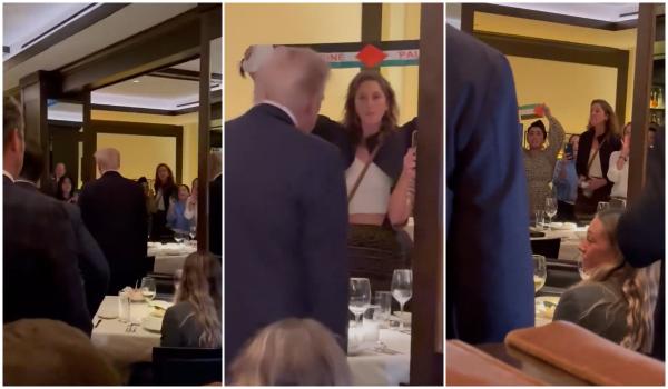 Donald Trump, huiduit şi numit "Hitler al timpurilor noastre" într-un restaurant din Washington