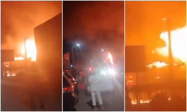 Brutărie în flăcări, la Ţicleni. Ca să evite un dezastru, primăria a oprit alimentarea cu gaz în tot oraşul