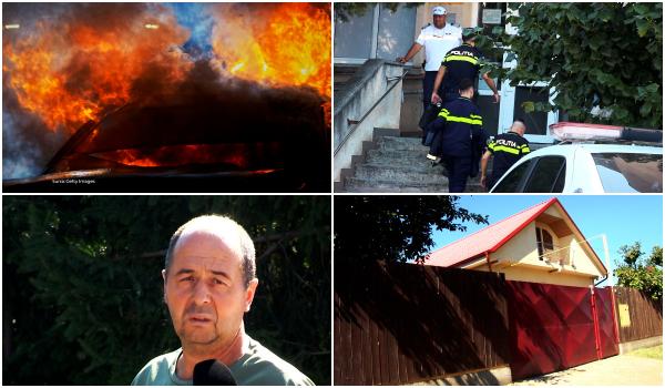 I-a dat foc la maşină şi a vrut să mutileze un poliţist rutier. Agresorul, prins cu seringi cu acid