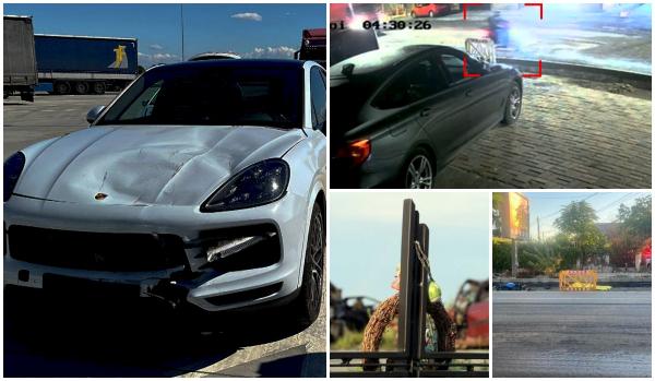 Filmul accidentului din Popeşti-Leordeni. După impact, scuterul a fost târât pe asfalt 40-50 de metri