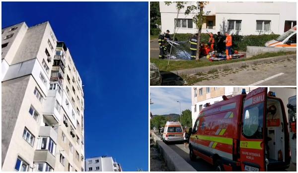 Un bărbat de 37 de ani a căzut de la etajul 9 al unui bloc din Cluj. Martorii spun că s-ar fi aruncat