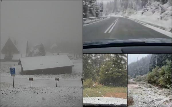 Iarna şi-a întins primii fulgi. Imagini spectaculoase din zonele în care a nins pentru prima dată