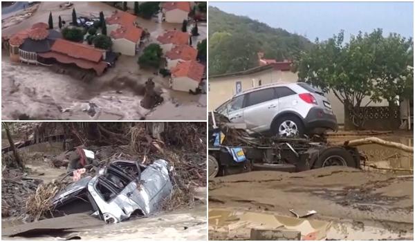 Inundaţiile devastează Bulgaria. Un salvator a fost ucis, iar apele au aruncat zeci de maşini în Marea Neagră