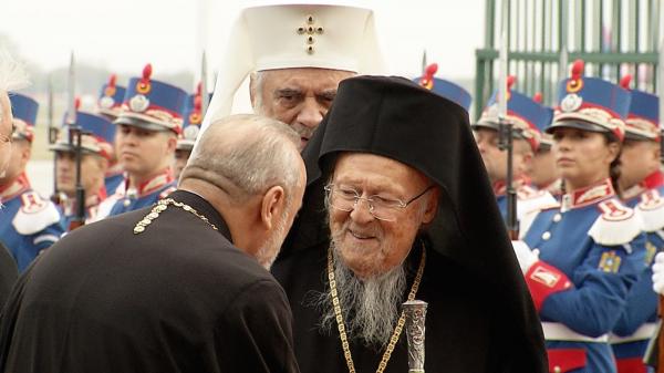 Patriarhul Ecumenic Bartolomeu I, uimit de grandoarea Catedralei Naţionale la sosirea în România