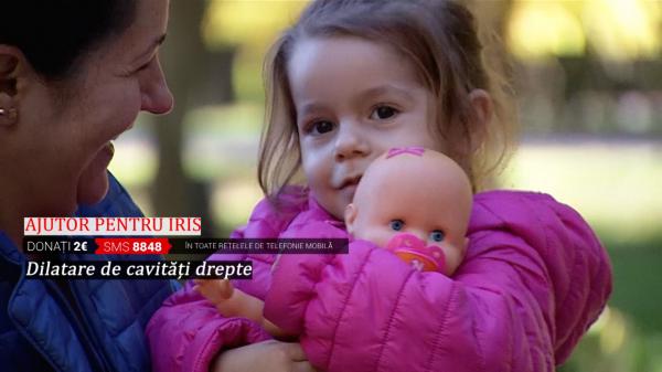 Inimioara micuței Iris bate tot mai greu. O operaţie salvatoare i-ar oferi şansa unei copilării normale