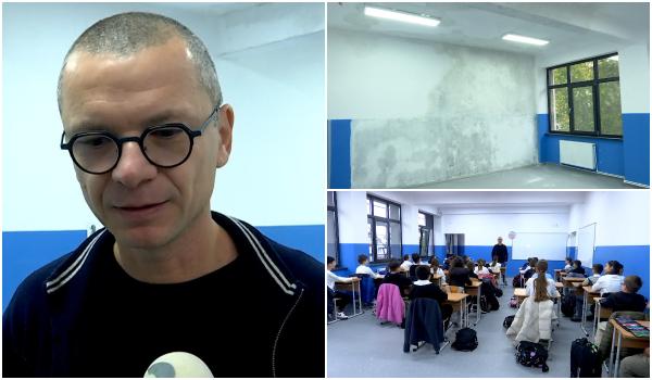 Şcoală modernizată cu 13 milioane de lei, distrusă de ploi. Copiii învaţă în frig şi miros de mucegai