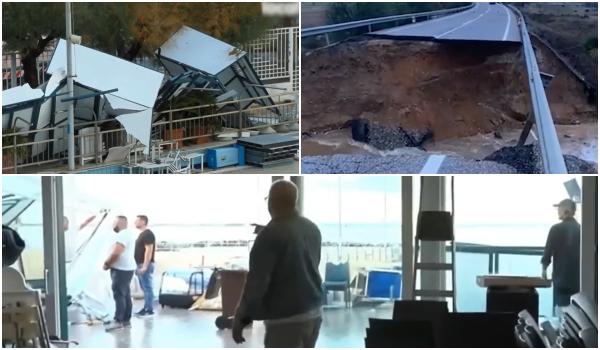 Italia şi Spania, măturate de furtuni. "Am fost lovit de scânduri, de scaune, de table. Practic, m-a îngropat"