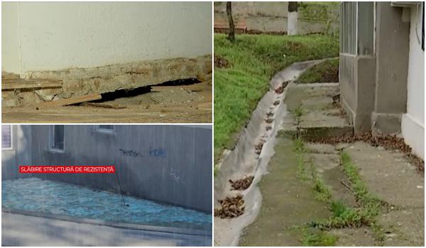 Podea surpată într-un apartament din Tulcea. Ce au descoperit pompierii când au intrat în locuinţă