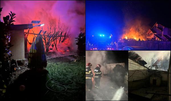 Incendiu violent în Tulcea. Flăcările ar fi izbucnit din cauza unui scurtcircuit electric