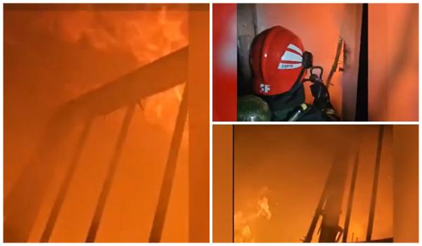 Casă cuprinsă de flăcări în Hunedoara. Pompierii au luptat cu focul aproape 6 ore