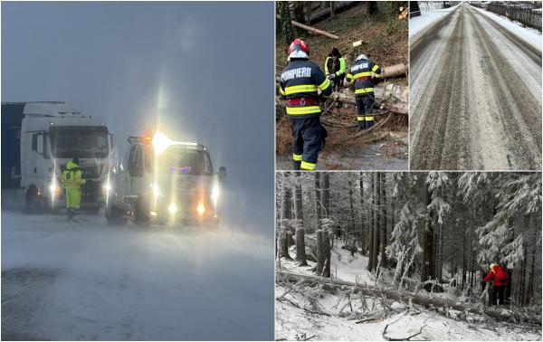 "Un vânt demenţial". Mai multe judeţe şi zona montană, lovite de o vreme extremă. Avertizări meteo, până la 20