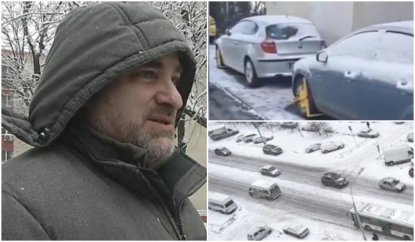 Patru maşini pe un singur loc de parcare în Sectorul 4. Şoferii, revoltaţi: "Căutăm de jumătate de oră, o oră"