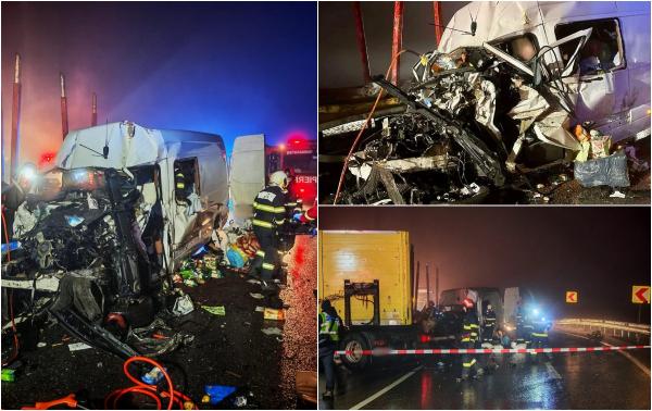 Un bărbat a murit şi trei persoane au fost rănite, după ce un microbuz şi un camion s-au ciocnit în Suceava