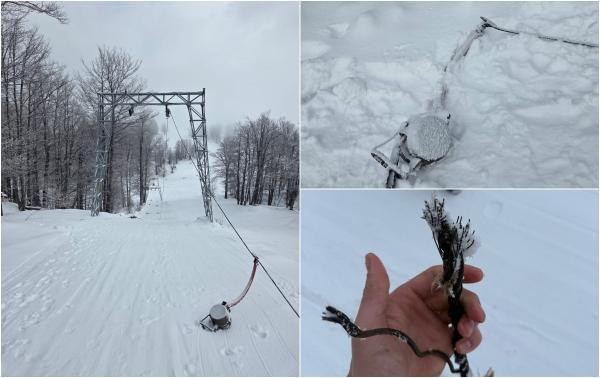 Incident cu repetiţie la cablul instalaţiei de teleschi din Semenic. "Nu înţelegem de ce doar pe pârtia aceea"