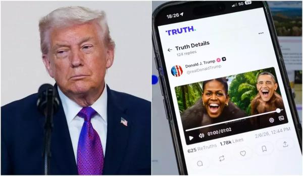 Videoclipul în care soții Obama apar ca maimuțe, șters de pe contul lui Trump. Pe cine dă vina Casa Albă