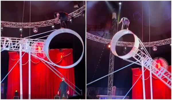Acrobatul spaniol, paralizat după ce a căzut de pe "Roata Morţii" în timpul unui spectacol de circ la Craiova