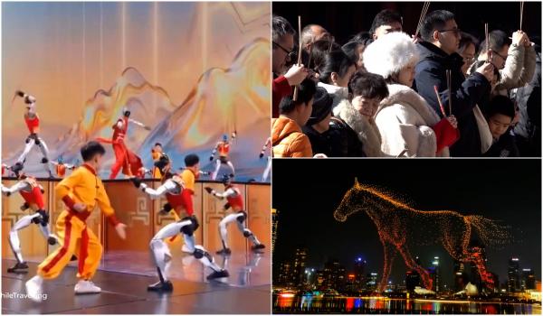 Anul Calului de Foc. China a organizat spectacole de arte marţiale cu roboţi